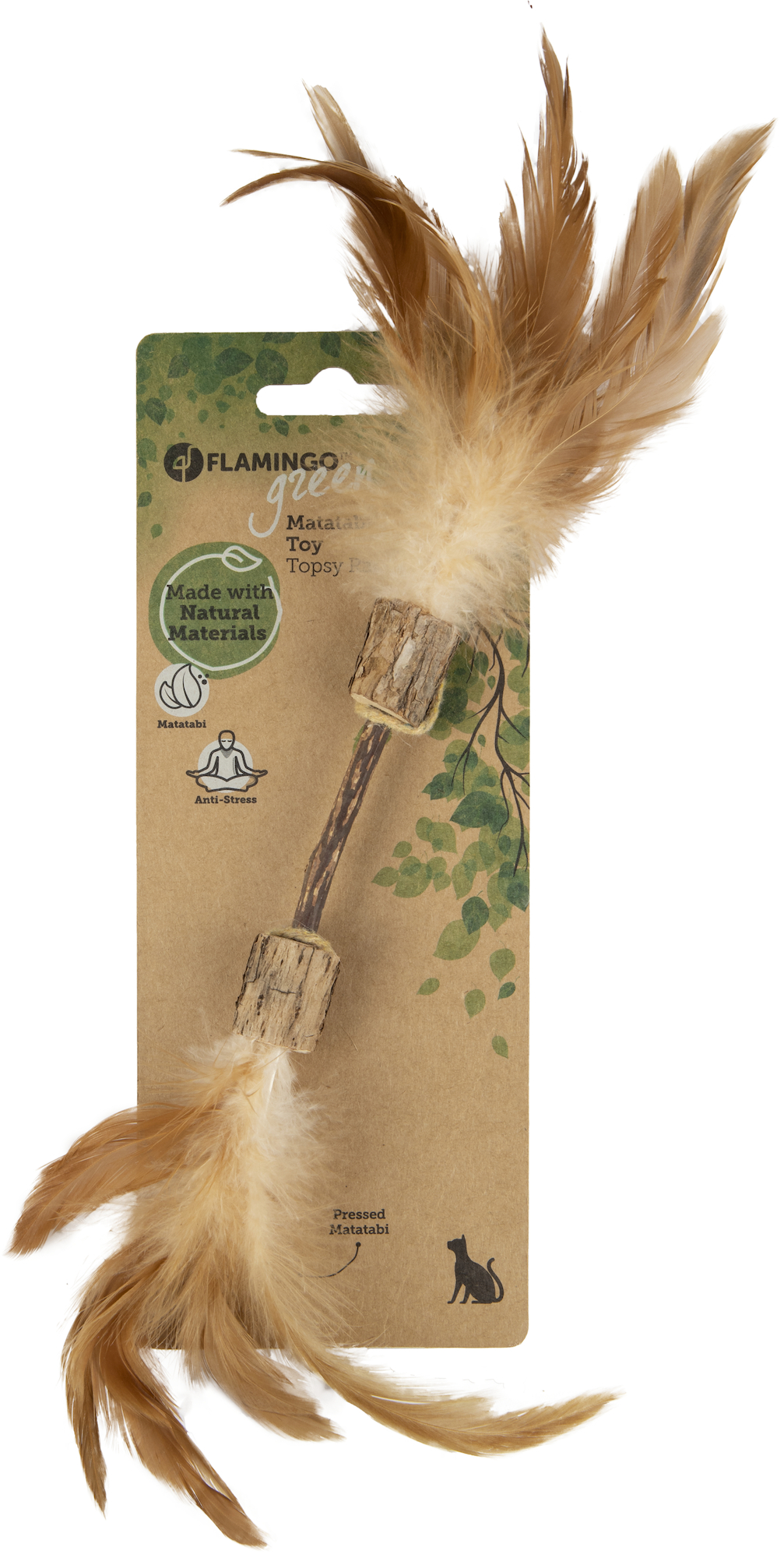 Flamingo Toy Topsy Dumbbell & Stick Brown