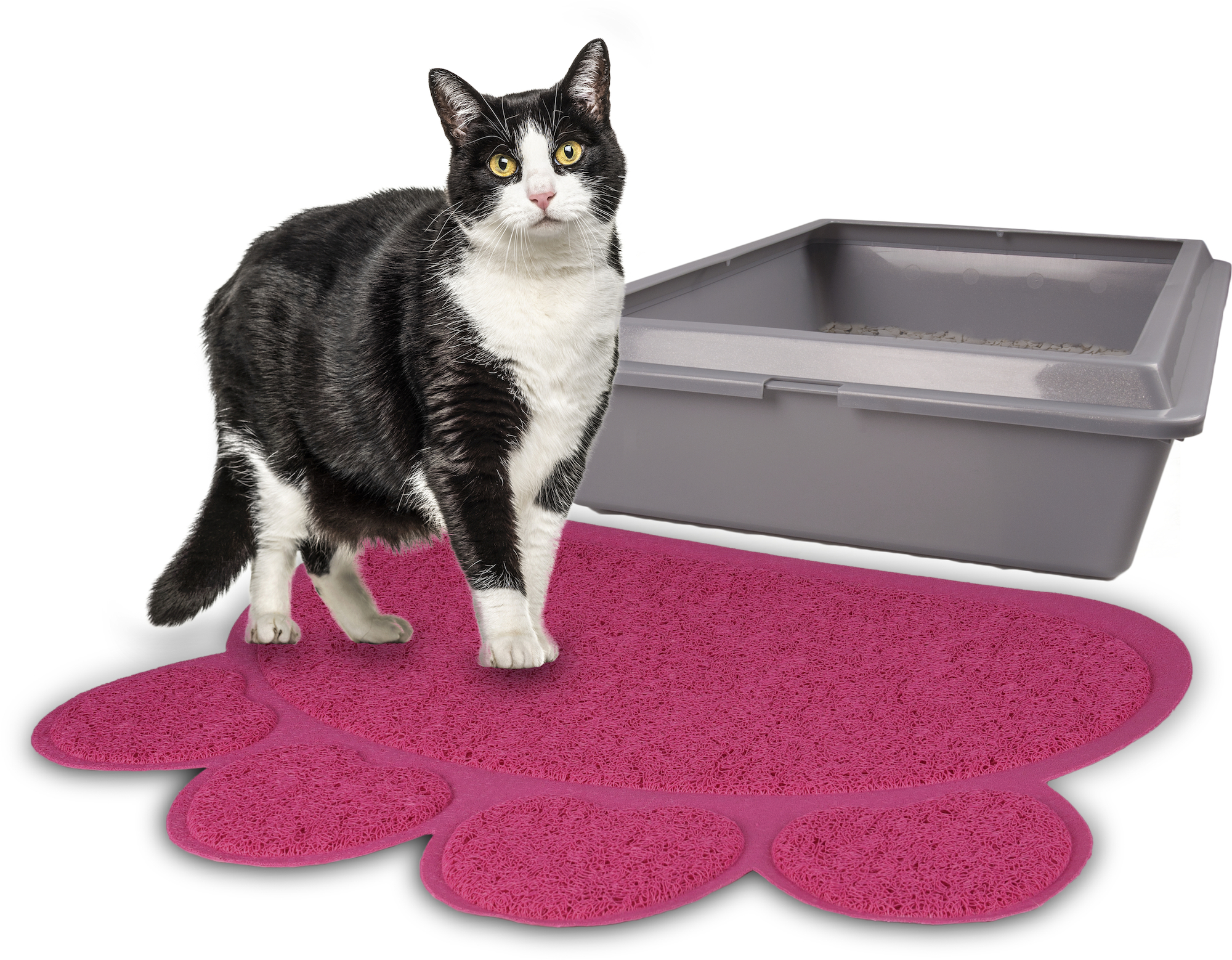 Flamingo Cat litter tray mat Pitou Matti Fuchsia