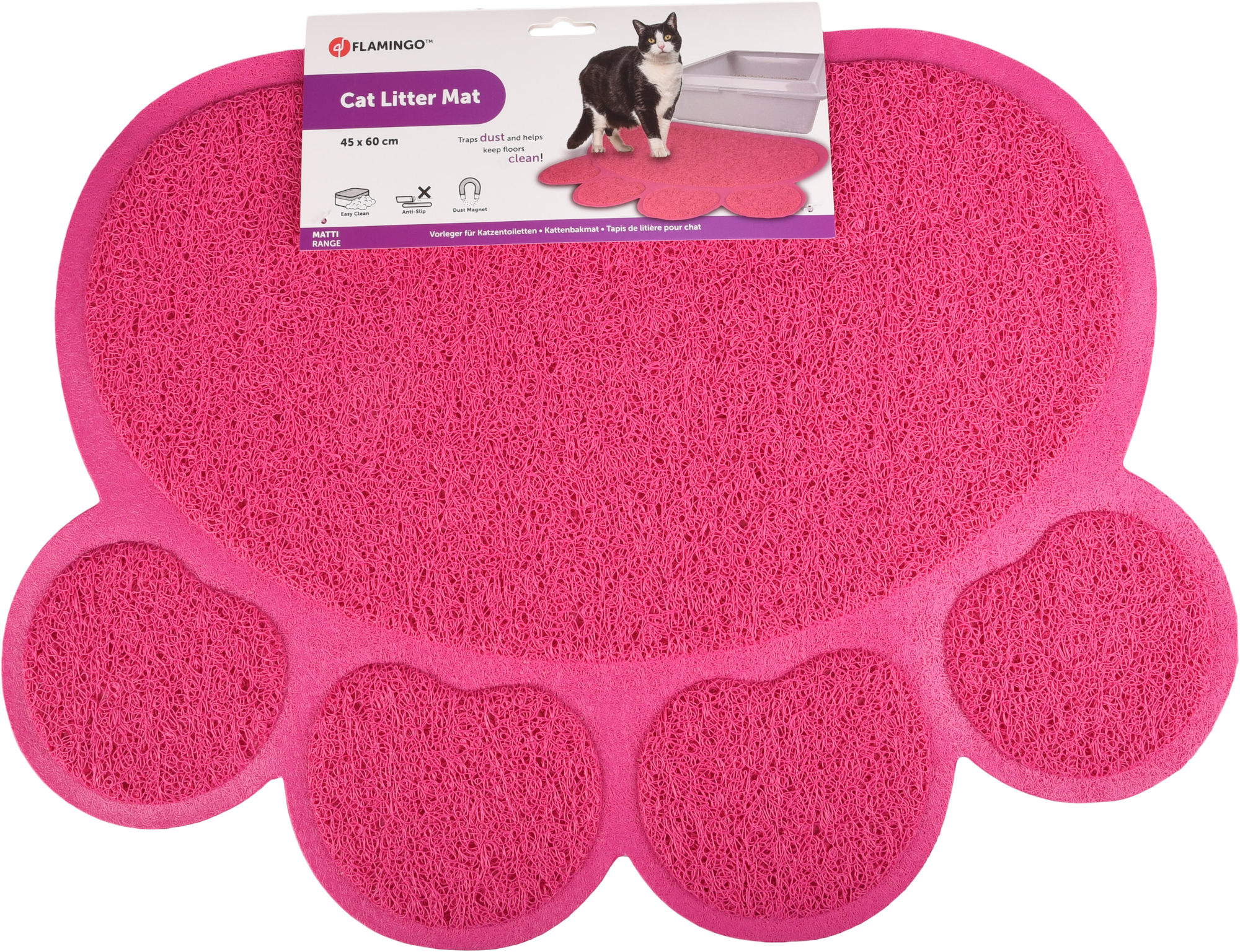 Flamingo Cat litter tray mat Pitou Matti Fuchsia