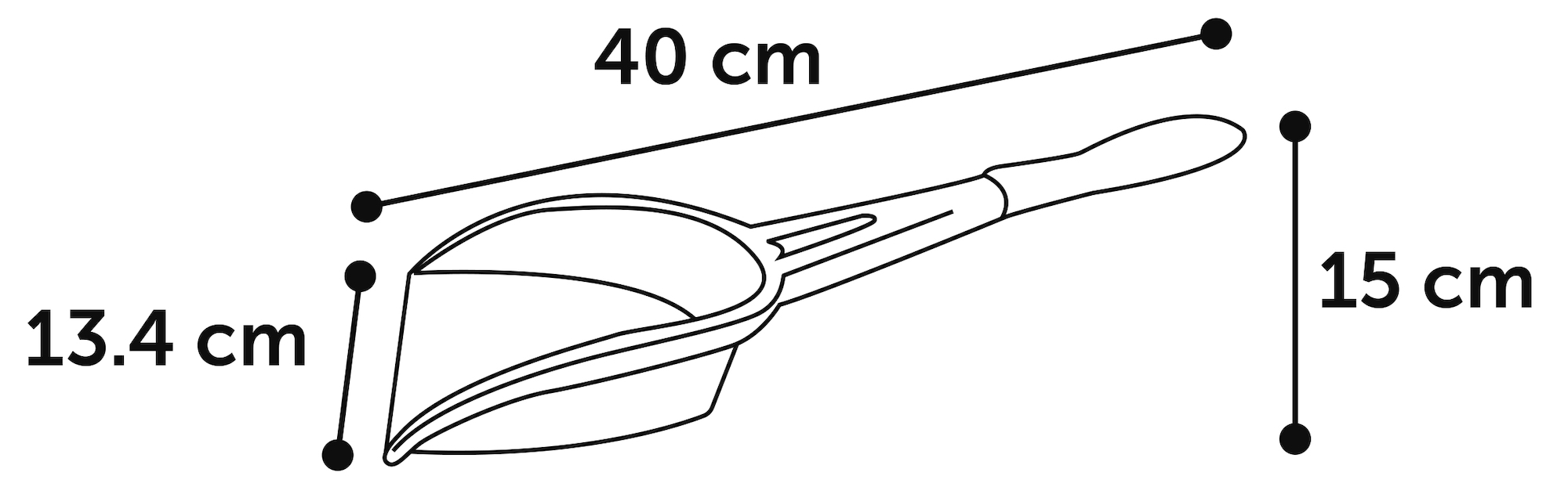 Flamingo Cat litter scoop Gobi Grey & Black