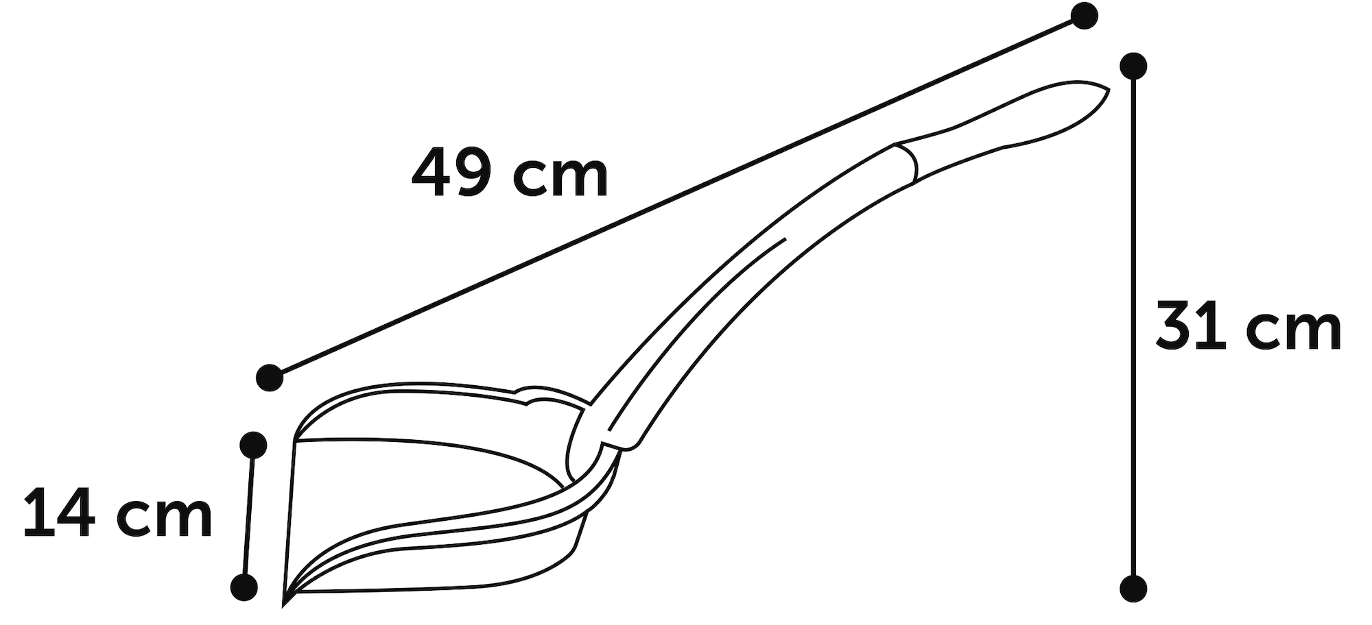 Flamingo Cat litter scoop Sahara Grey & Black