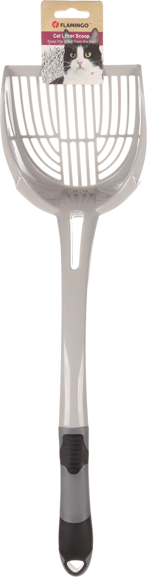 Flamingo Cat litter scoop Sahara Grey & Black