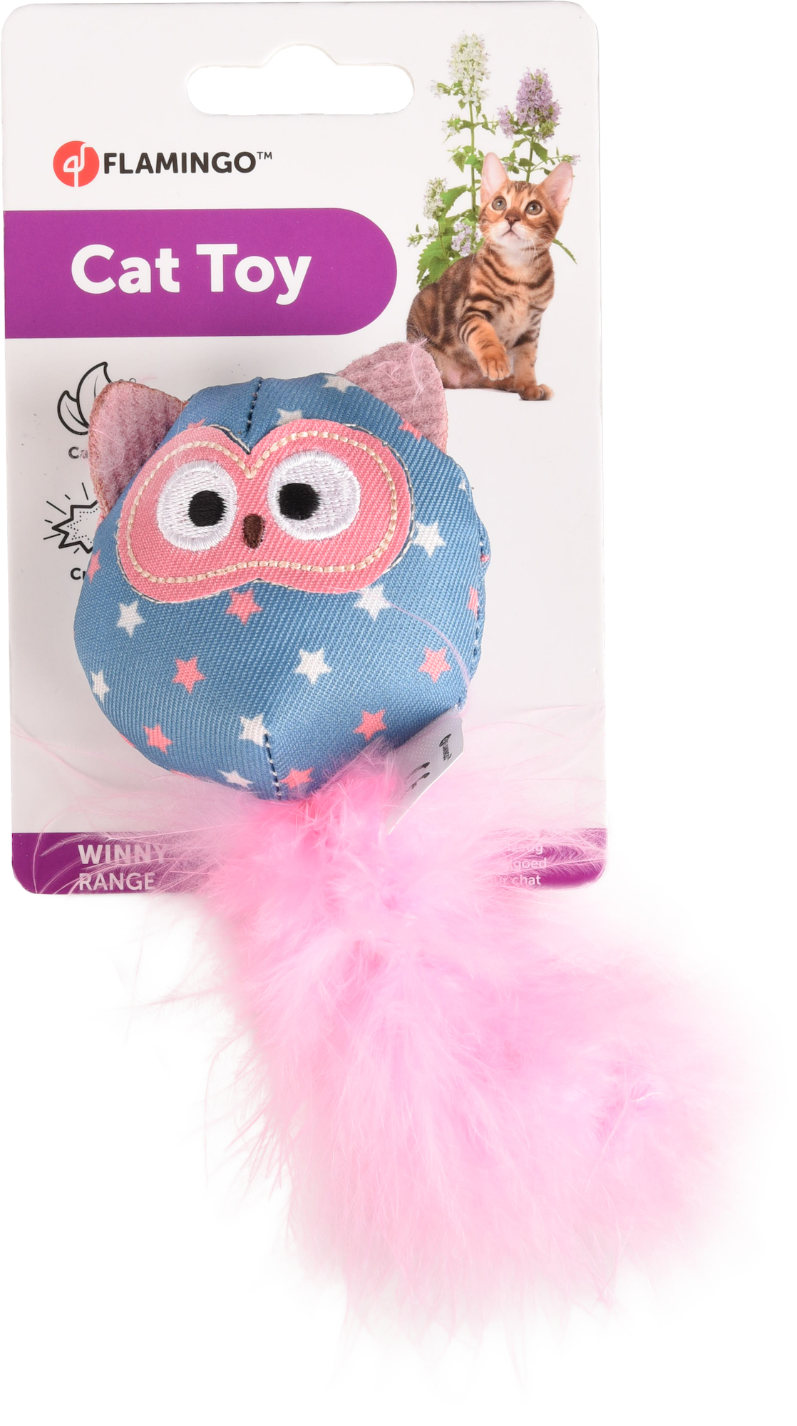 Flamingo Giocattolo Winny Gufo Azzurro & Rosa