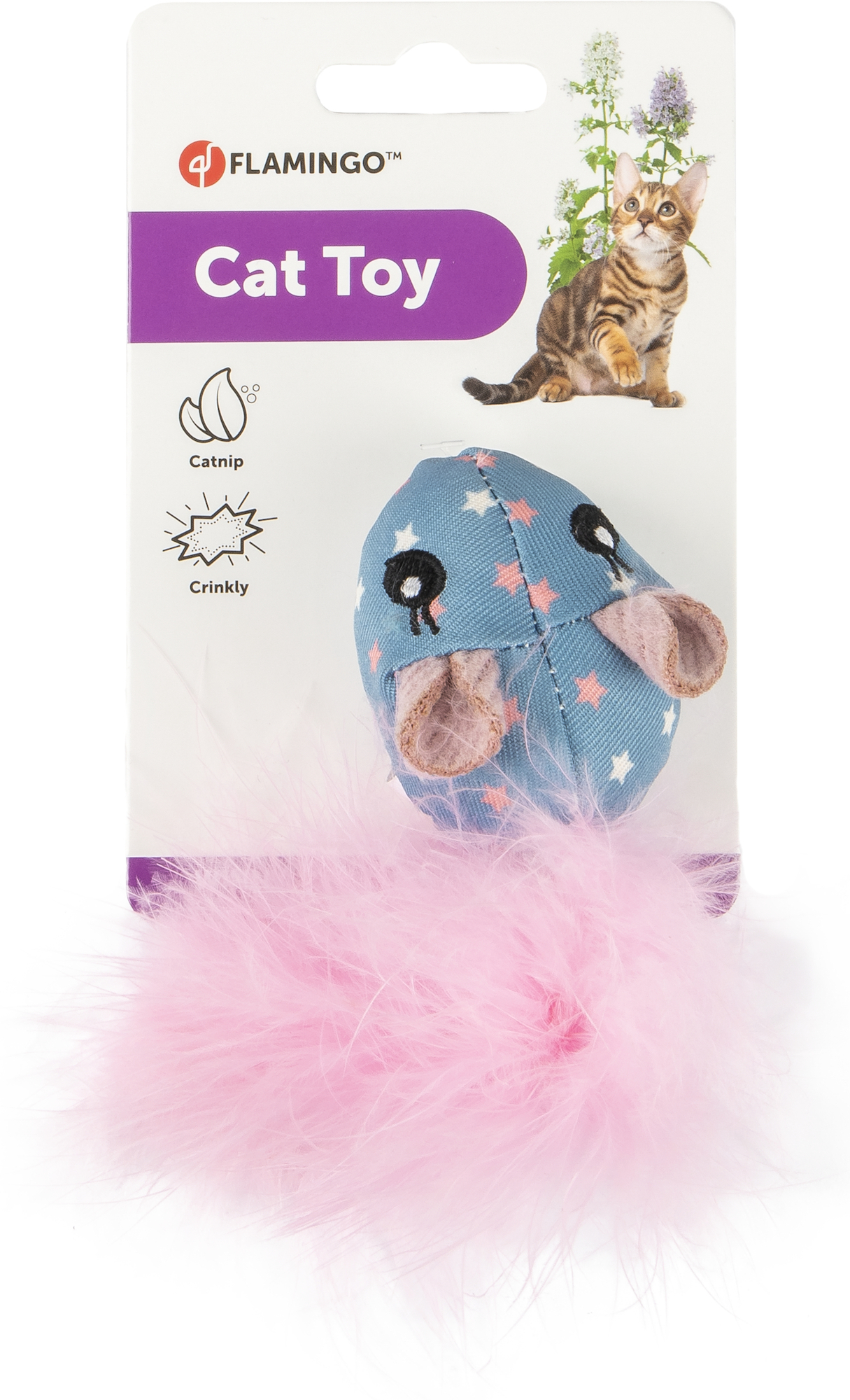 Flamingo Toy Winny Mouse Blue & Pink