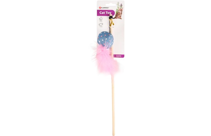 Flamingo Toy Winny Dangler with ball Blue & Pink