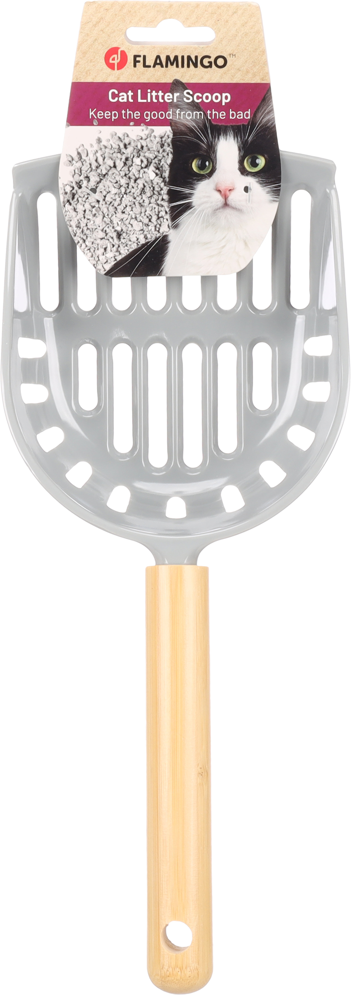 Flamingo Recogedor de deposiciones de gato Mina Gris