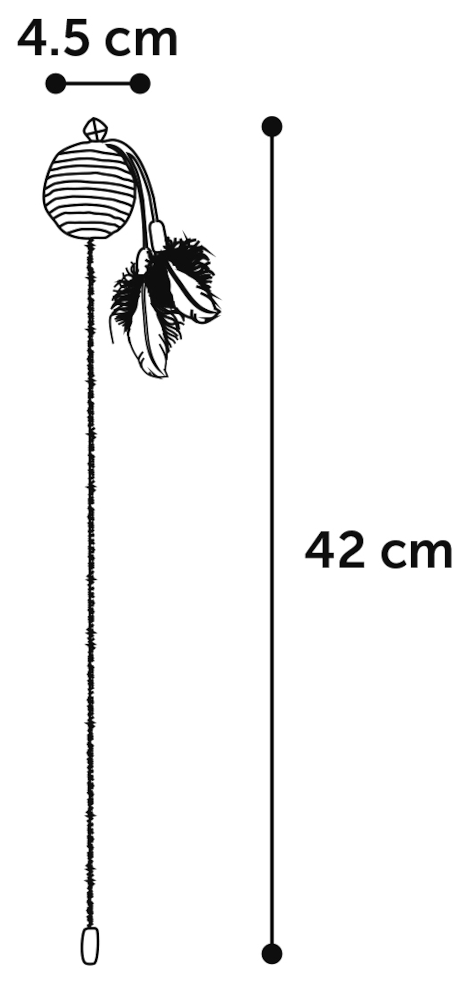 Flamingo Toy Glitty Dangler with ball Multiple colours