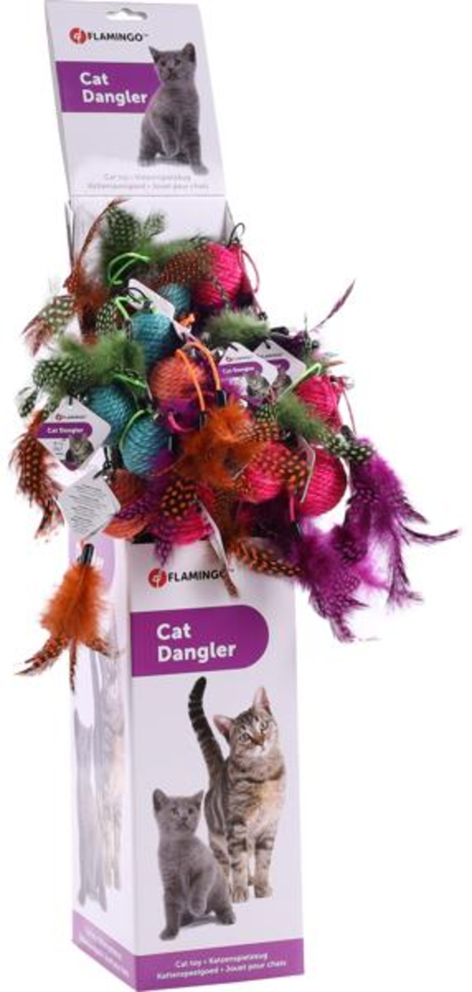 Flamingo Toy Glitty Dangler with ball Multiple colours