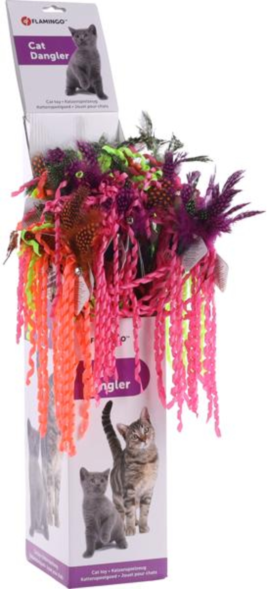 Flamingo Toy Glitty Dangler Pompom Multiple colours