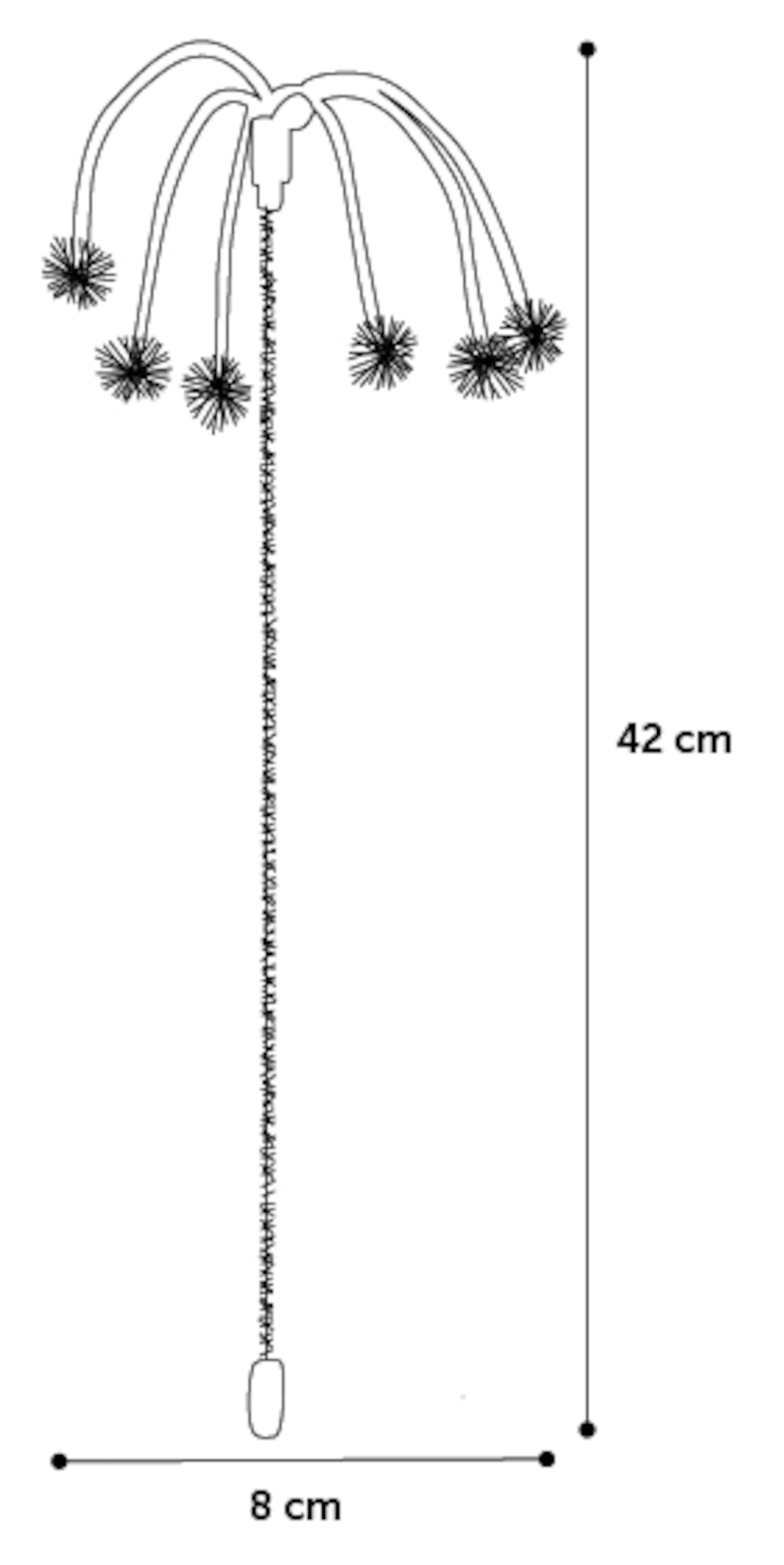 Flamingo Jouet Glitty Canne à pêche avec tentacules Plusieurs couleurs