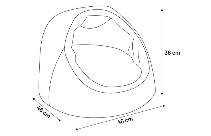 Flamingo Sleeping place Dorsa Black & Light grey