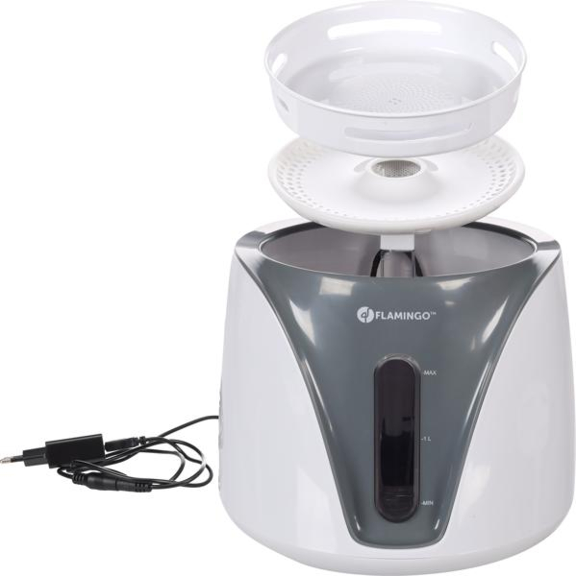 Flamingo Drinking fountain Adriana White & Grey