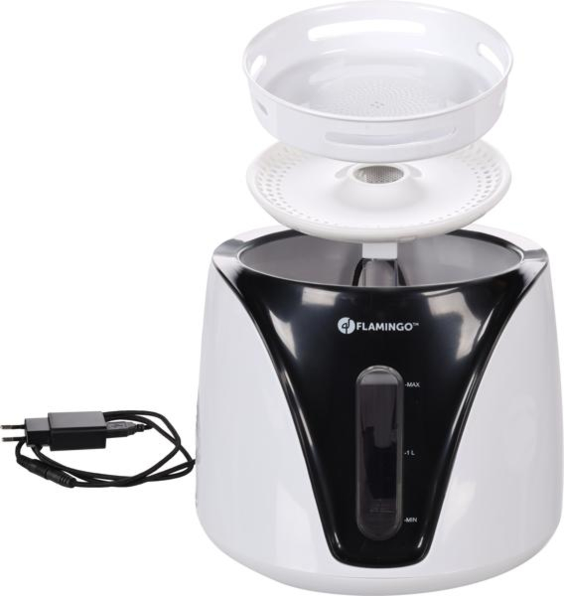 Flamingo Bebedero fuente Adriana Blanco & Negro