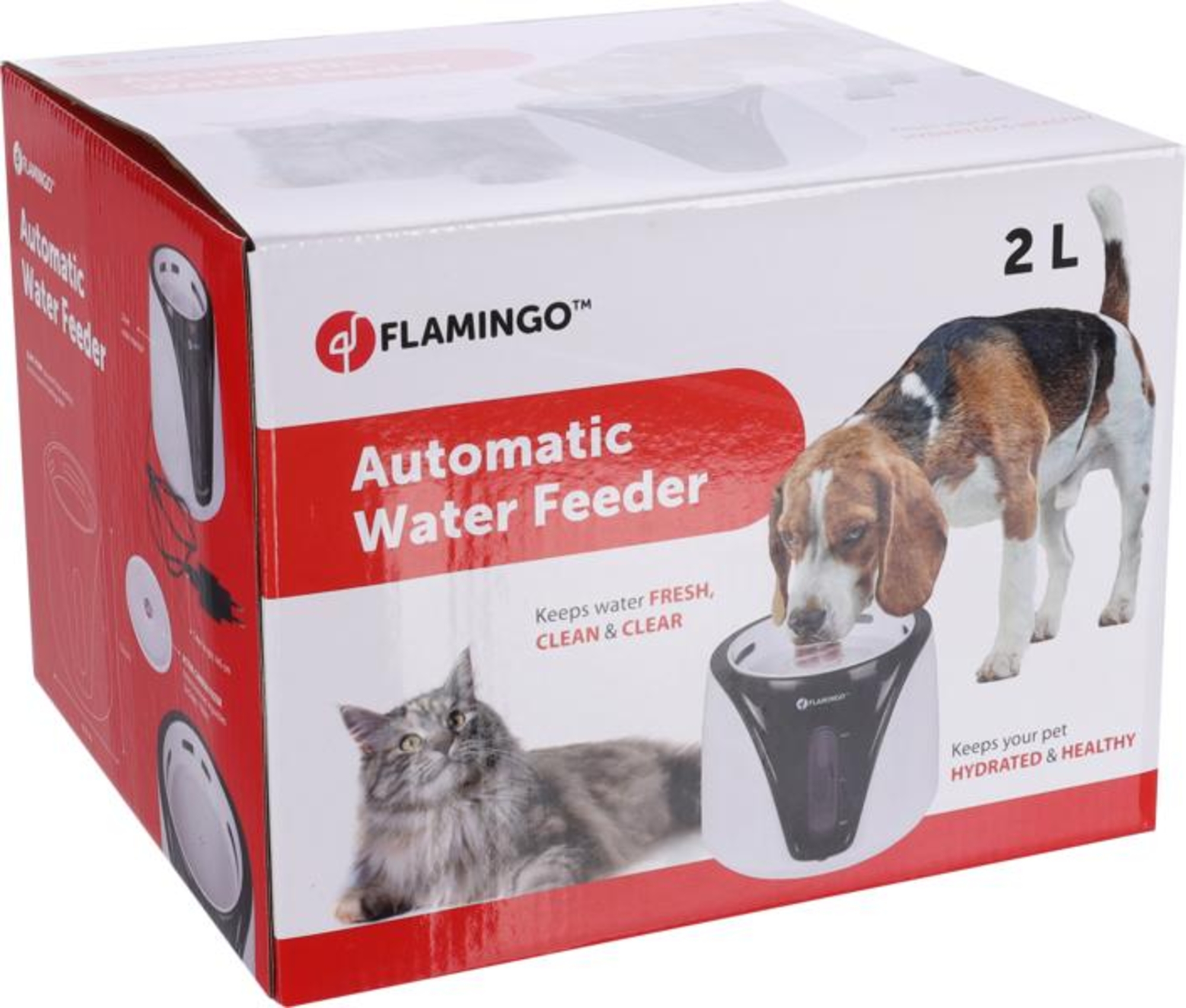 Flamingo Bebedero fuente Adriana Blanco & Negro