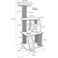 Flamingo Scratching tree  Edan Grey & Dark grey