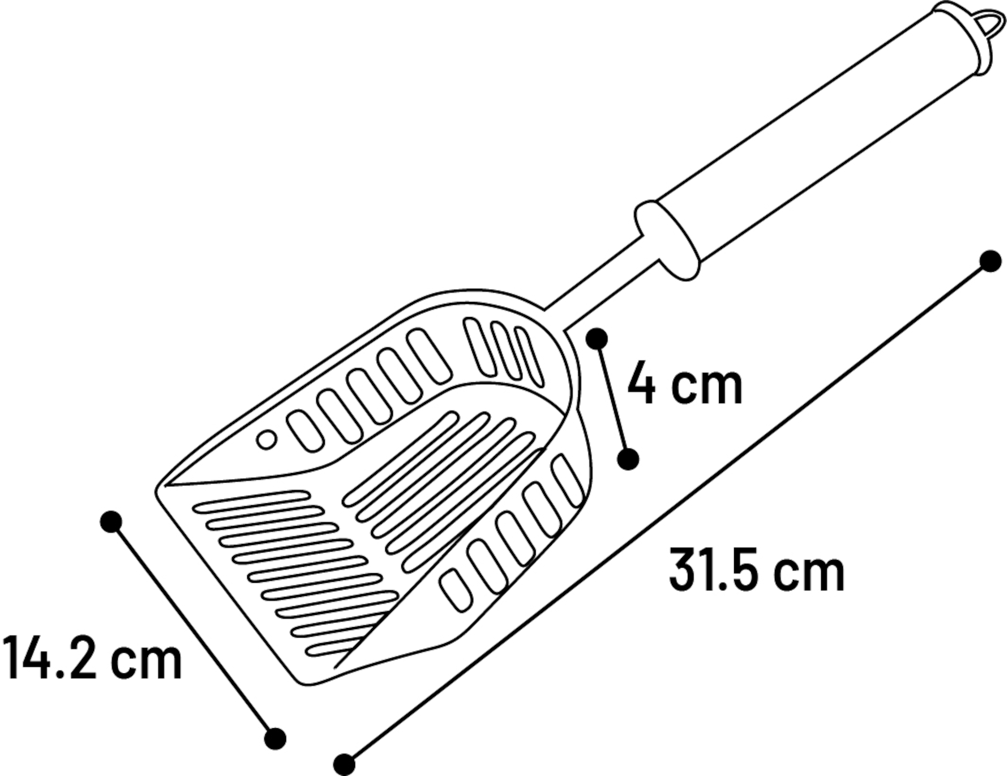 Flamingo Recogedor de deposiciones de gato Ian Plata