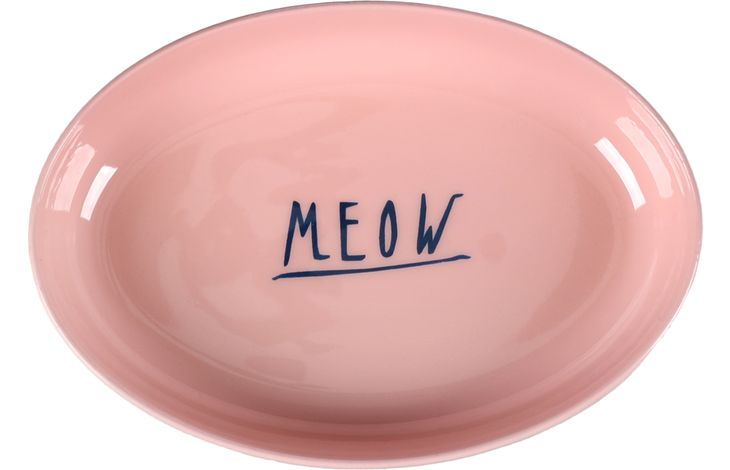 Flamingo Futter- und Trinknapf Nell Oval Hellgrau & Rosa