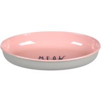 Flamingo Futter- und Trinknapf Nell Oval Hellgrau & Rosa