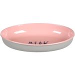 Feeding and drinking bowl Nell Oval Light grey & Pink