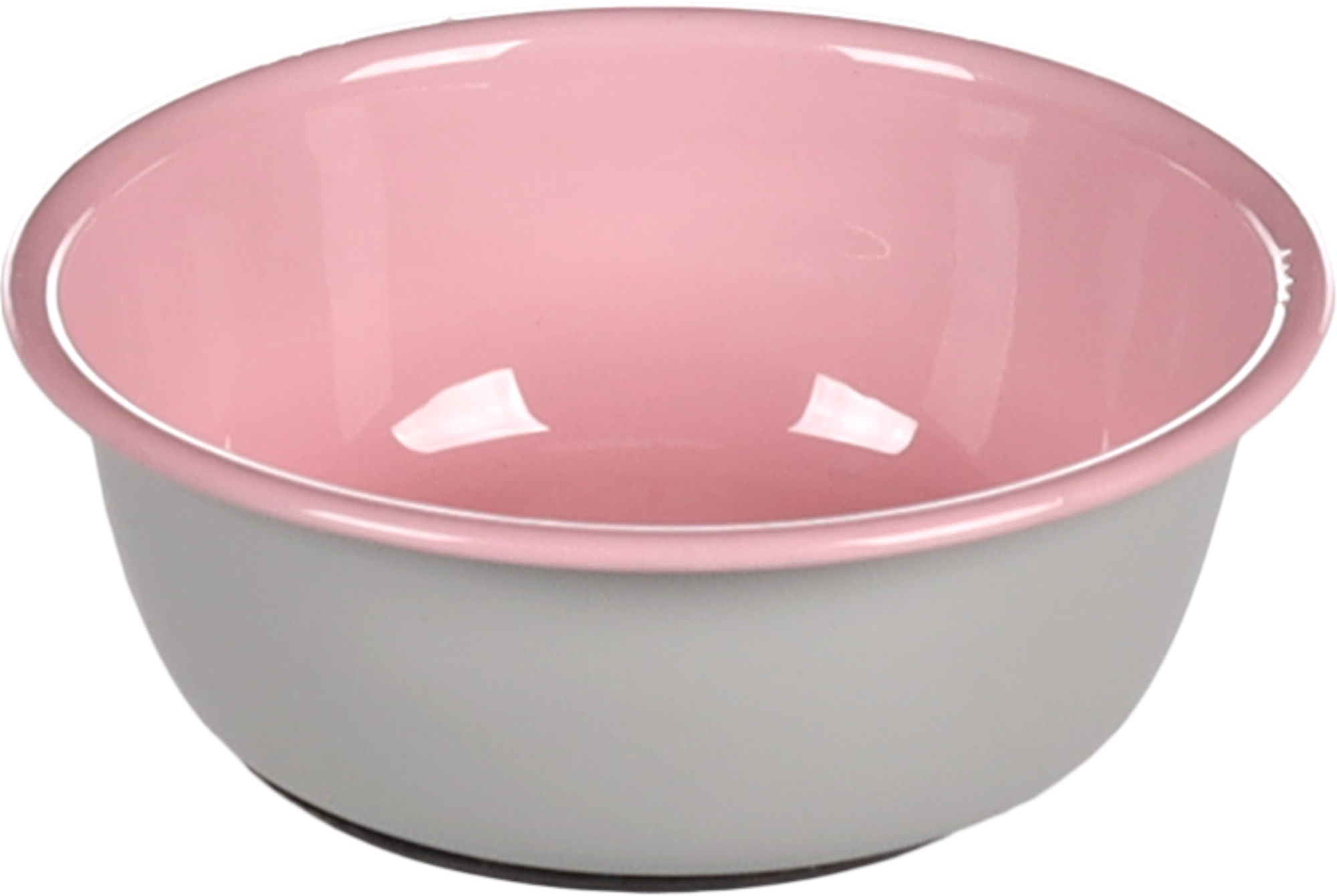 Flamingo Feeding and drinking bowl Nell Round Light grey & Pink