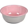 Feeding and drinking bowl Nell Round Light grey & Pink