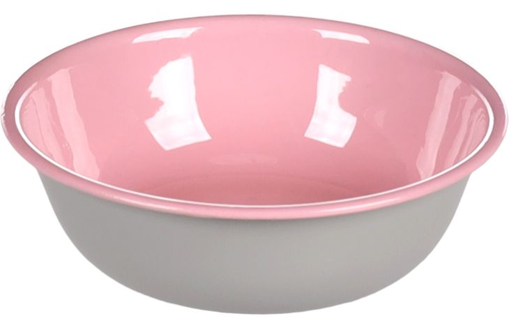 Flamingo Eet- en drinkpot Nell Rond Lichtgrijs & Roze