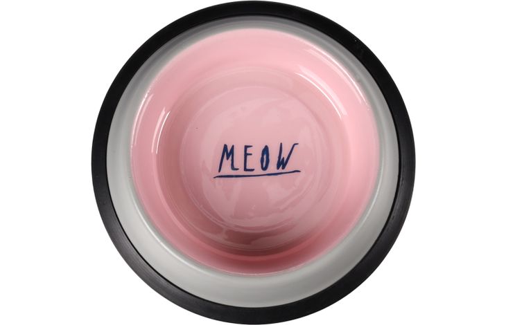 Flamingo Feeding and drinking bowl Nell Round Light grey & Pink