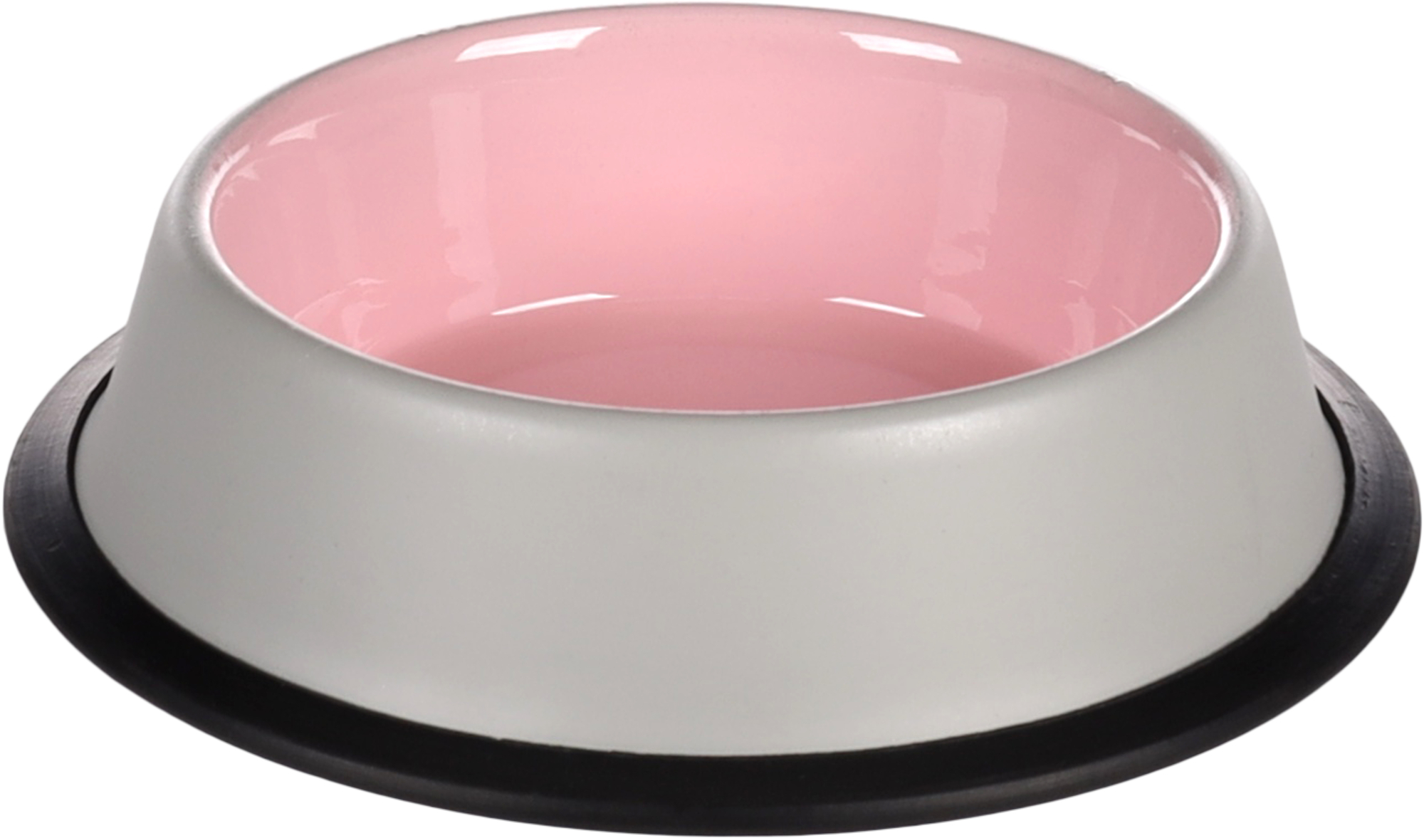 Flamingo Feeding and drinking bowl Nell Round Light grey & Pink