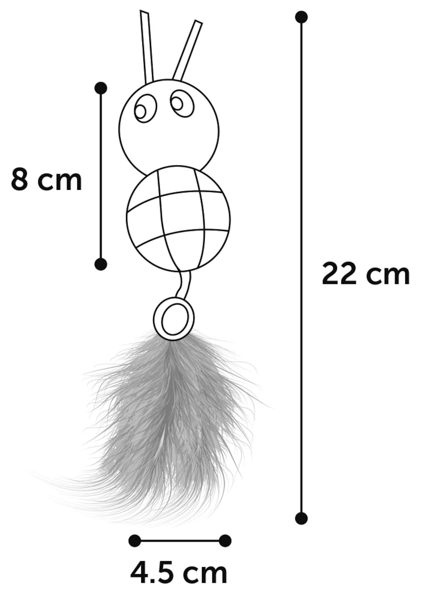 Flamingo Spielzeug Vinta Raupe mit ball Mischung