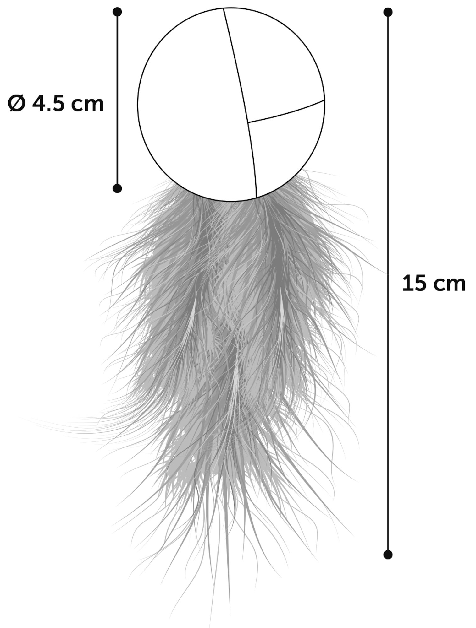 Flamingo Toy Vinta Ball with feathers Mix