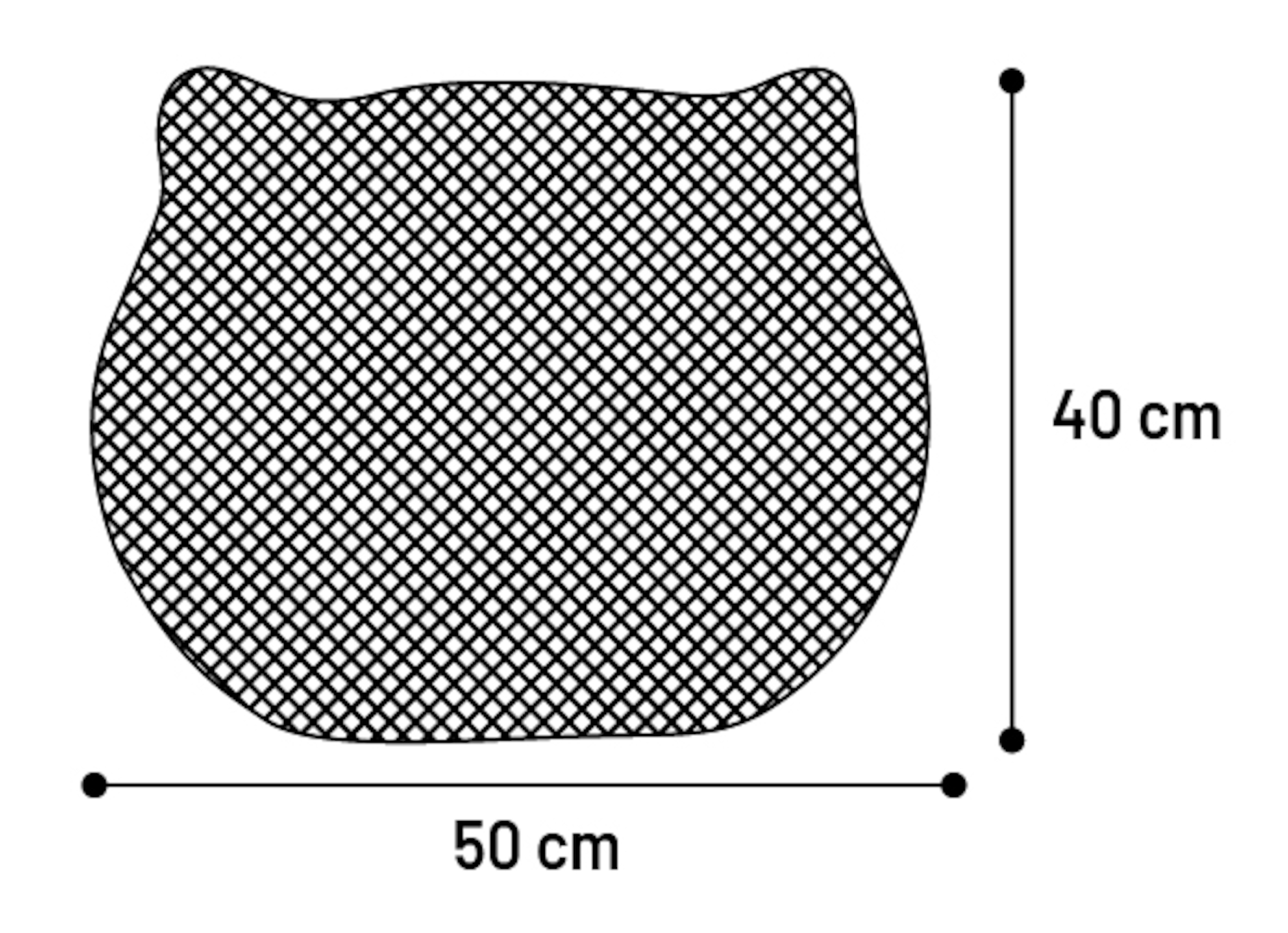 Flamingo Cat litter tray mat Matz Black