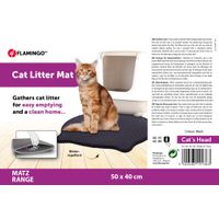 Flamingo Kattenbakmat Matz Zwart