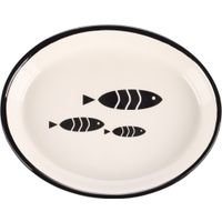 Flamingo Eet- en drinkpot Sardi Ovaal Zwart & Wit