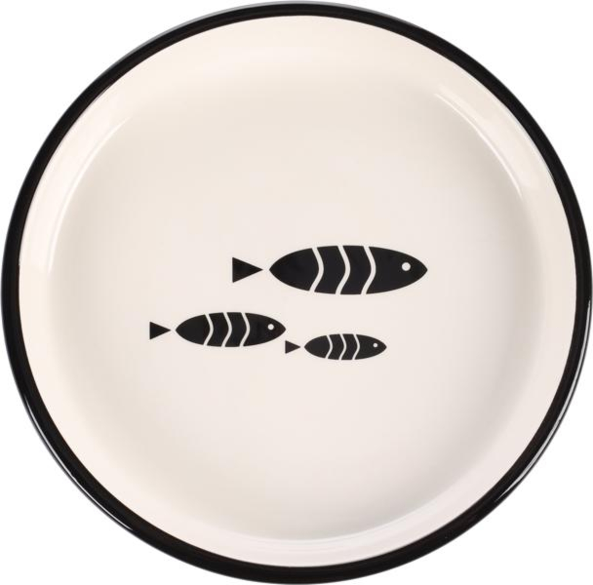 Flamingo Bol para comida y bebida Sardi Redondo Negro & Blanco