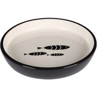 Flamingo Bol para comida y bebida Sardi Redondo Negro & Blanco