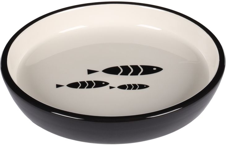 Flamingo Bol para comida y bebida Sardi Redondo Negro & Blanco