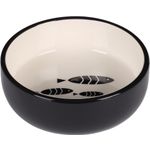 Feeding and drinking bowl Sardi Round Black & White