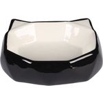 Feeding and drinking bowl Kubo Black & White