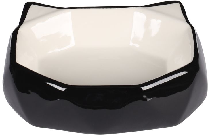 Flamingo Futter- und Trinknapf Kubo Schwarz & Weiß