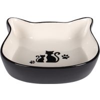 Flamingo Bol para comida y bebida Nona Negro & Blanco