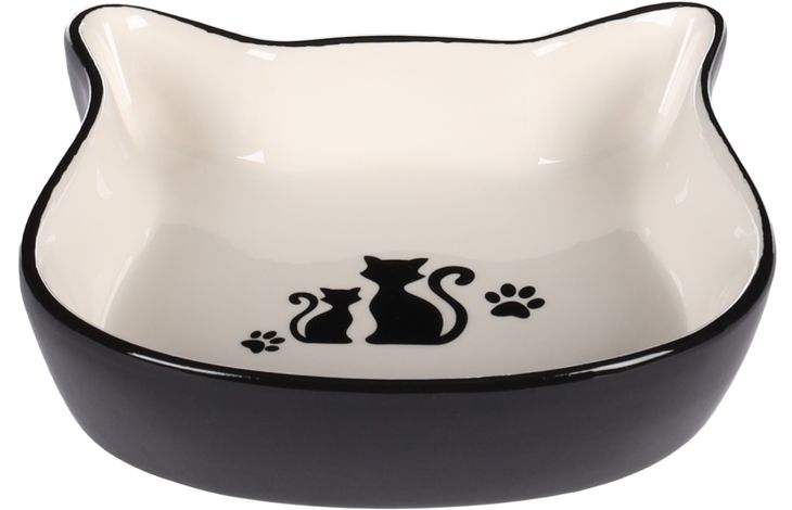 Flamingo Bol para comida y bebida Nona Negro & Blanco