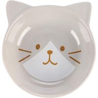 Flamingo Futter- und Trinknapf Kapo Rund Hellgrau