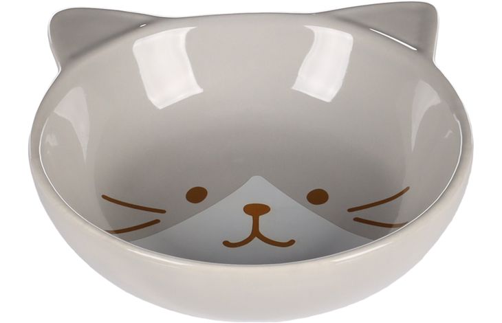 Flamingo Futter- und Trinknapf Kapo Rund Hellgrau