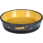 Feeding and drinking bowl Rani Round Dark grey & Yellow