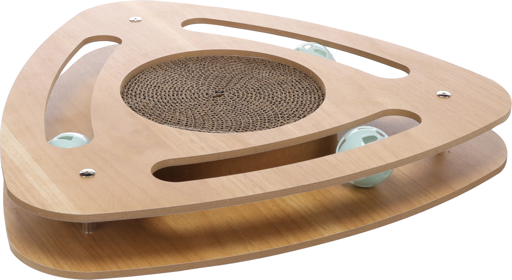 Flamingo Scratching toy Triangle Ball track & Triangle Brown