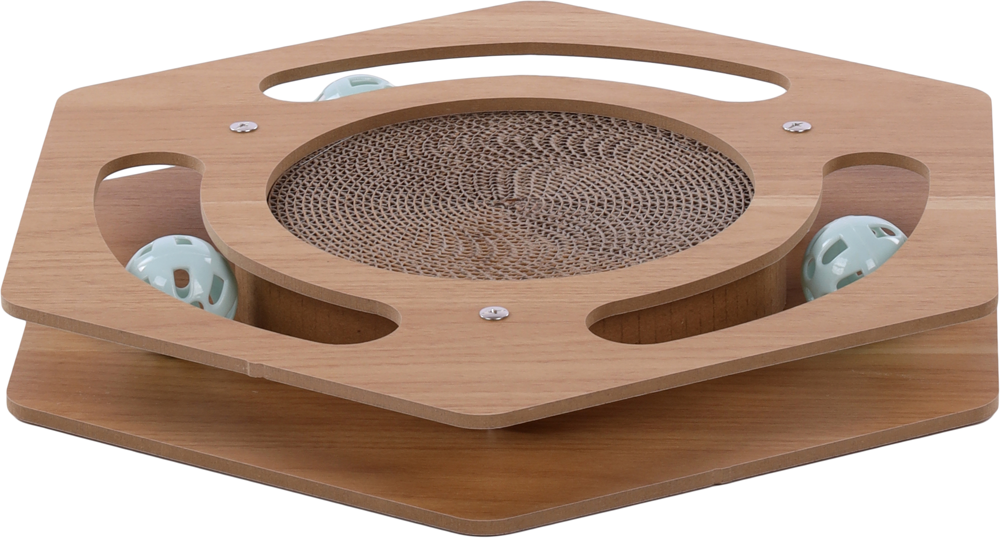 Flamingo Jouet à griffer Densi  Hexagone avec balle Brun