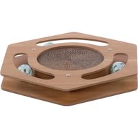 Flamingo Jouet à griffer Densi  Hexagone avec balle Brun