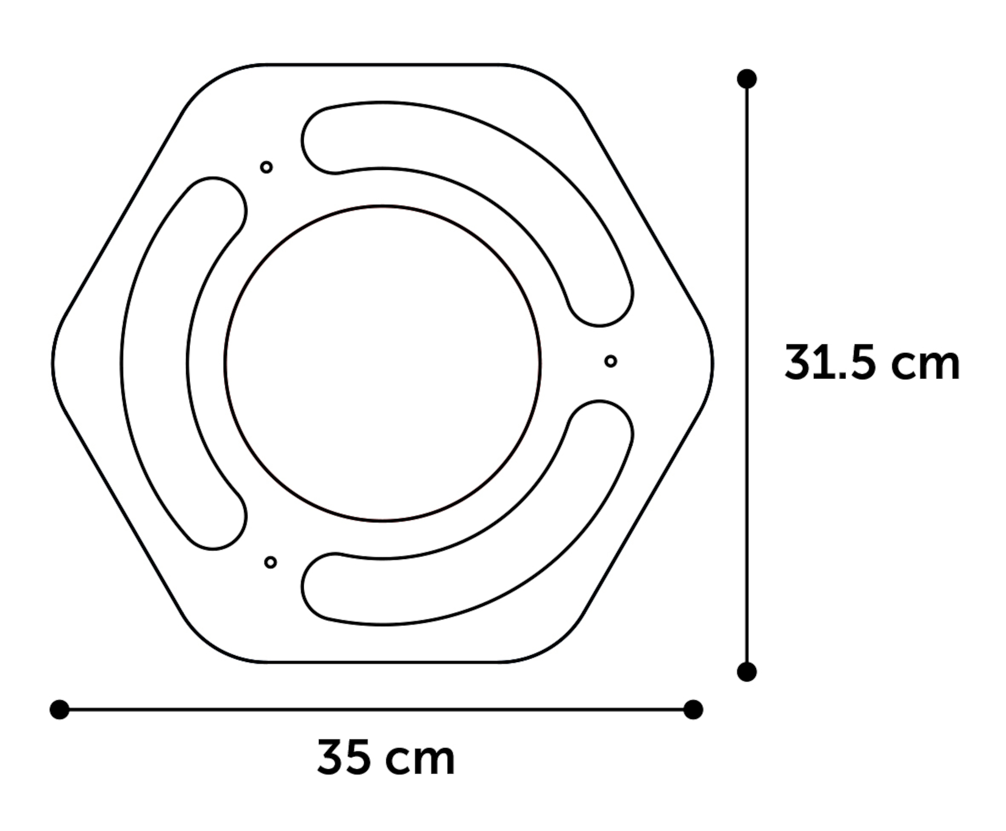 Flamingo Jouet à griffer Densi  Hexagone avec balle Brun