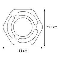 Flamingo Jouet à griffer Densi  Hexagone avec balle Brun