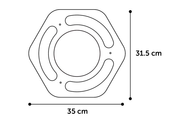 Flamingo Jouet à griffer Densi  Hexagone avec balle Brun